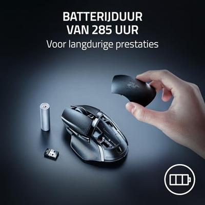 RAZER Basilisk V3 X HyperSpeed Ergonomische gaming-muis Bluetooth Optisch Zwart 7 Toetsen 18000 dpi Ergonomisch RAZER Basilisk V3 X HyperSpeed Ergonomische gaming-muis Bluetooth Optisch Zwart 7 Toetsen 18000 dpi Ergonomisch