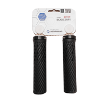 Herrmans handvattenset luna dd40b 130mm ø22mm lockring zwart op kaart - thumbnail