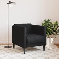 Fauteuil stof zwart - thumbnail