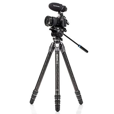 Benro Tortoise Carbon Statief met S4PRO videokop 34C leveling base Benro Tortoise Carbon Statief met S4PRO videokop 34C leveling base