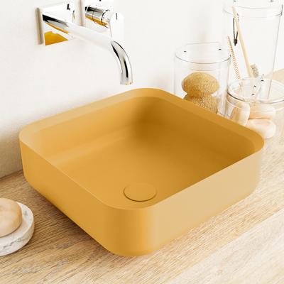MONDIAZ BINX Waskom solid surface 36cm kleur Ocher / Ocher MONDIAZ BINX Waskom solid surface 36cm kleur Ocher / Ocher