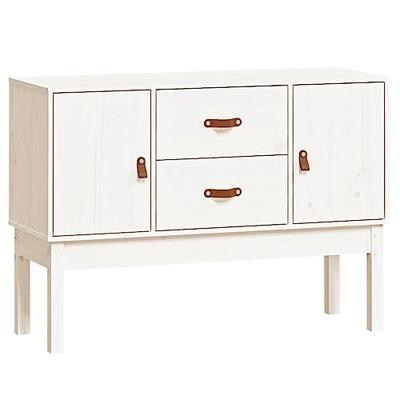 Dressoir 110x40x78 cm massief grenenhout wit