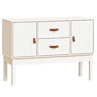 Dressoir 110x40x78 cm massief grenenhout wit - thumbnail