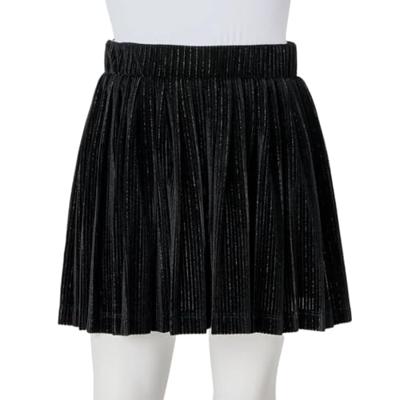 VidaXL Kinderrokje geplooid 128 lurex zwart