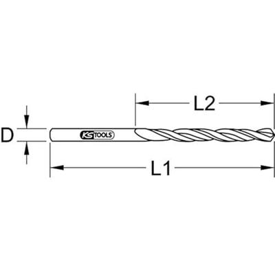 KS Tools 3301063 HSS-R Metaal-spiraalboorset 6.3 mm 10 stuk(s)