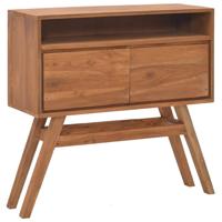 VidaXL Wandtafel 80x30x80 cm massief teakhout - thumbnail