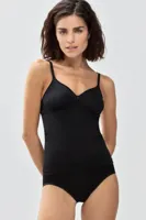 BH hemdje - Bra Top zonder Beugel - Viscose bh en hemd in een zonder vulling - Wit - Zwart - thumbnail