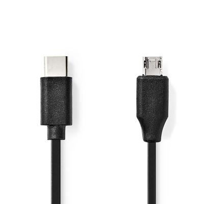 Nedis CCGL60750BK10 Usb-kabel Usb 2.0 Usb-c™ Male Usb Micro-b Male 60 W 480 Mbps Vernikkeld 1.00 M Rond Pvc Zwart Label Nedis CCGL60750BK10 Usb-kabel Usb 2.0 Usb-c™ Male Usb Micro-b Male 60 W 480 Mbps Vernikkeld 1.00 M Rond Pvc Zwart Label