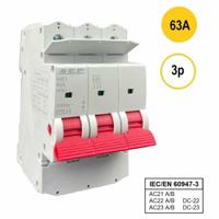 HS1 lastscheider 3 polig 63A hoofdschakelaar werkschakelaar lastschakelaar Voor AC en DC stroom - thumbnail