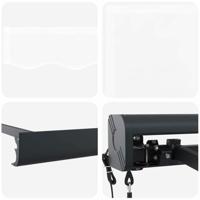 Luifel automatisch uitschuifbaar 400x300 cm wit - thumbnail