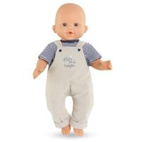 Corolle mon grand poupon tuinbroek ecru en t-shirt, 36cm - thumbnail