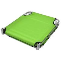 Ligbed inklapbaar met hoofdkussen gepoedercoat staal groen - thumbnail
