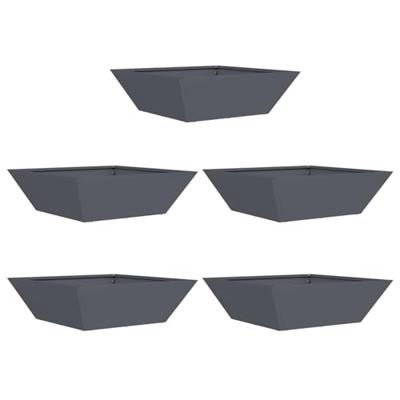 Tuin Kom Plantenbak 5 pcs Antraciet 50 x 50 x 15 cm Staal