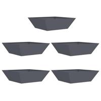 Tuin Kom Plantenbak 5 pcs Antraciet 50 x 50 x 15 cm Staal - thumbnail