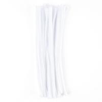 Vaessen Creative • chenilledraden 6mm 50st. 30cm wit - thumbnail