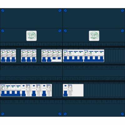 Licht krachtgroepenkast 8 lichtgroepen 2 krachtgroepen 16A 3p+N 40A 4 polig kookgroep HS 4P 40A