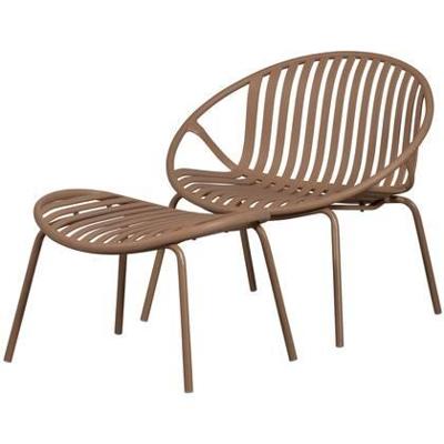 WOOOD Bruce Fauteuil Tuin - Metaal - Zalm Roze - 73x81x72 cm