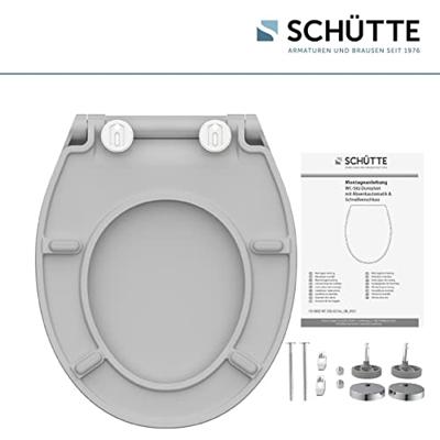 Schutte Duroplast WC-bril SLIM GREY met soft-close en quick-release | grijs
 82702 - thumbnail