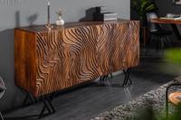Handgemaakt dressoir FLUID 160 cm mangohout uitgebreid frontontwerp - 40244 - thumbnail