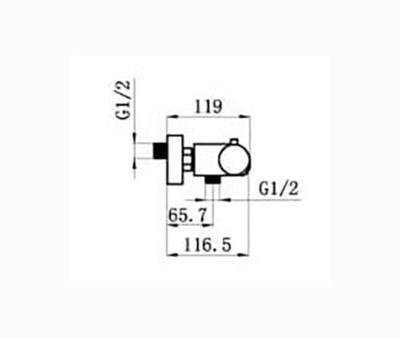Badkraan Wiesbaden Style Waterval Thermostatisch 1/2 inch Geborsteld Staal - thumbnail