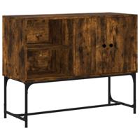 Dressoir 100x40x79,5 cm bewerkt hout gerookt eikenkleurig - thumbnail