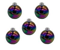 Kerstbal glas d6 cm zwart iris 10st KSD - Ksd - thumbnail