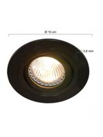 Steinhauer Zwarte inbouwspotRound - 7304ZW - thumbnail