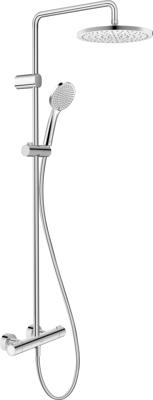 Duravit Shower Systems Douchesysteem - thermostatisch - HOH=15cm - hoofddouche Ø25.2cm - handdouche rond - waterbesparend - lans chroom th4282008010