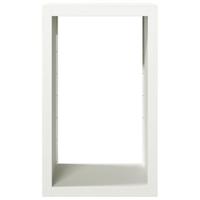 Haardhoutrek 60x40x100 cm staal wit - thumbnail