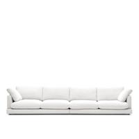 Kave Home 6-zits Bank 'Gala' Chenille 390cm, kleur Wit - thumbnail