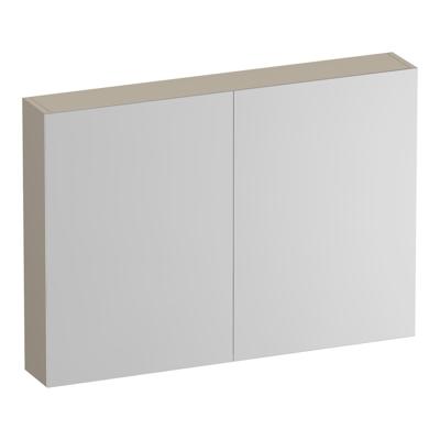 Brauer Impress Deluxe Spiegelkast - 100 cm - met interne en externe Verlichting - 2 Dubbelzijdige Spiegeldeuren - Mat Beige
