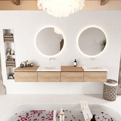 MONDIAZ BUKLA 240cm badmeubel met module 60 links kleur Washed Oak met 4 lades. Wastafel CLOUD dubbel 0 kraangaten kleur Talc. MONDIAZ BUKLA 240cm badmeubel met module 60 links kleur Washed Oak met 4 lades. Wastafel CLOUD dubbel 0 kraangaten kleur Talc.