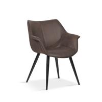 Stoel Bodil Bruin - Set van 2 - thumbnail