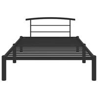 Bedframe metaal zwart 100x200 cm - thumbnail