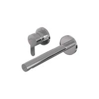 Brauer Chrome Edition Inbouw Wastafelmengkraan met Rechte Uitloop en Rozetten Model D2 Chroom - thumbnail