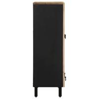Hoge kast 60x33,5x100 cm massief ruw mangohout - thumbnail