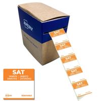 Etiket avery haccp zaterdag-oranje 25x25mm 1000st - thumbnail