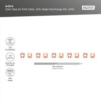 Digitus A-CC-O A-CC-O Gekleurde clips voor patchkabel Oranje - thumbnail