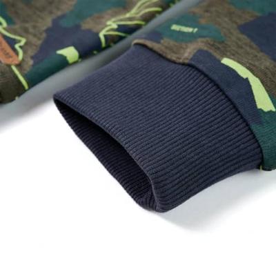 Kindershirt met print 128 gemleerd donkerkakikleurig Kindershirt met print 128 gemleerd donkerkakikleurig