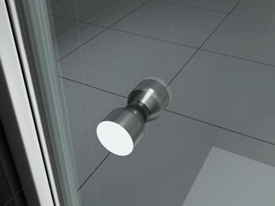 Between nisdeur 800 x 2000 x 8 mm nano helder glas/chroom
