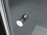 Between nisdeur 800 x 2000 x 8 mm nano helder glas/chroom - thumbnail