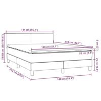 Boxspring met matras fluweel zwart 140x210 cm - thumbnail
