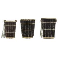 Houtmand met draagriemen 44,5x37x50 cm natuurlijk wilgenhout - thumbnail