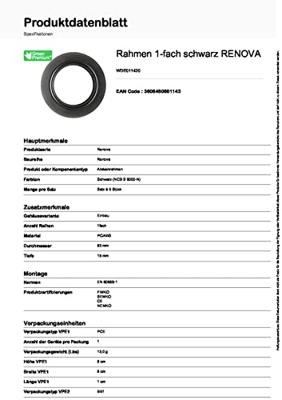 ELSO frame WDE011420 1-voudig zwart Renova Zwart 1 stuk(s) ELSO frame WDE011420 1-voudig zwart Renova Zwart 1 stuk(s)