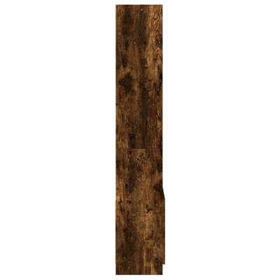 Hoge kast 92x33x180 cm bewerkt hout gerookt eikenkleurig