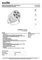 Eurolite PAR LED-schijnwerper Aantal LEDs: 8 8 W Wit - thumbnail