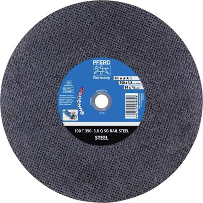 PFERD TOOLS 100 T 350-3,8 Q SG RAIL STEEL/22,23 66323662 Doorslijpschijf recht 350 mm 10 stuk(s) Getemperd staal, Staal PFERD TOOLS 100 T 350-3,8 Q SG RAIL STEEL/22,23 66323662 Doorslijpschijf recht 350 mm 10 stuk(s) Getemperd staal, Staal