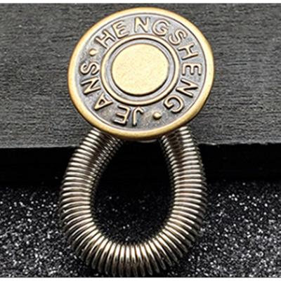 Op en Top Zwanger Broek Verlenger ZilverVeer met koperen knoop Jeans