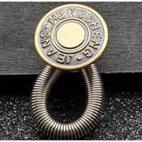 Op en Top Zwanger Broek Verlenger ZilverVeer met koperen knoop Jeans - thumbnail