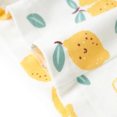 Kindershorts citroenenprint 104 ecru